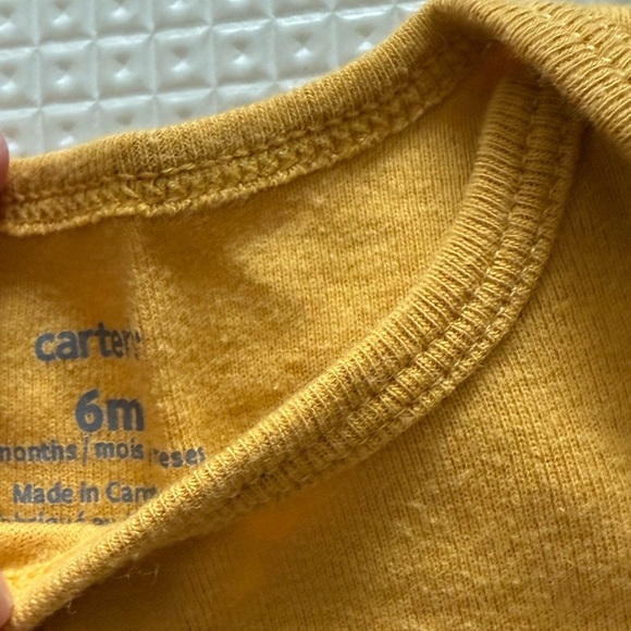 Carter’s|Baby neutral mustard long sleeve onesie bodysuit,my first thanksgiving• - Picture 3 of 3